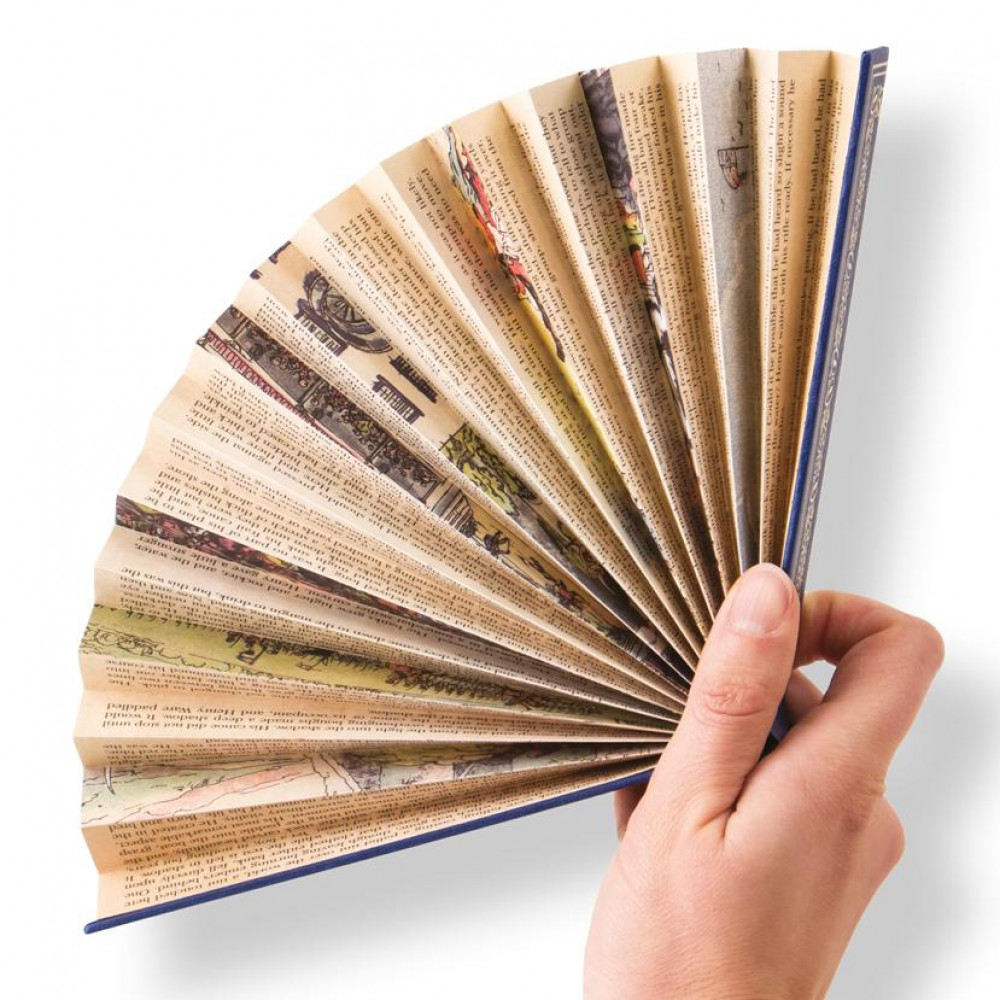 Book Fans Travel Hand Folding Paper Fans IF