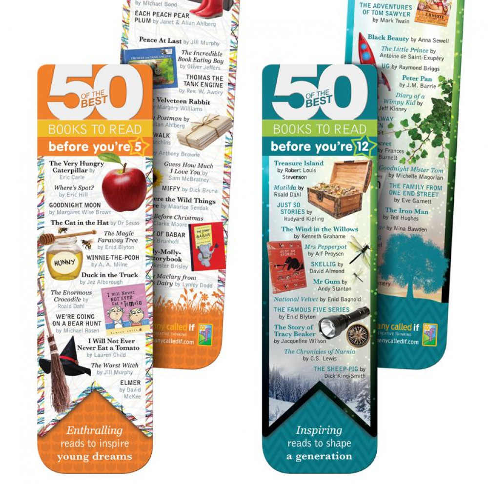 '50 Best Books' Bookmark IF