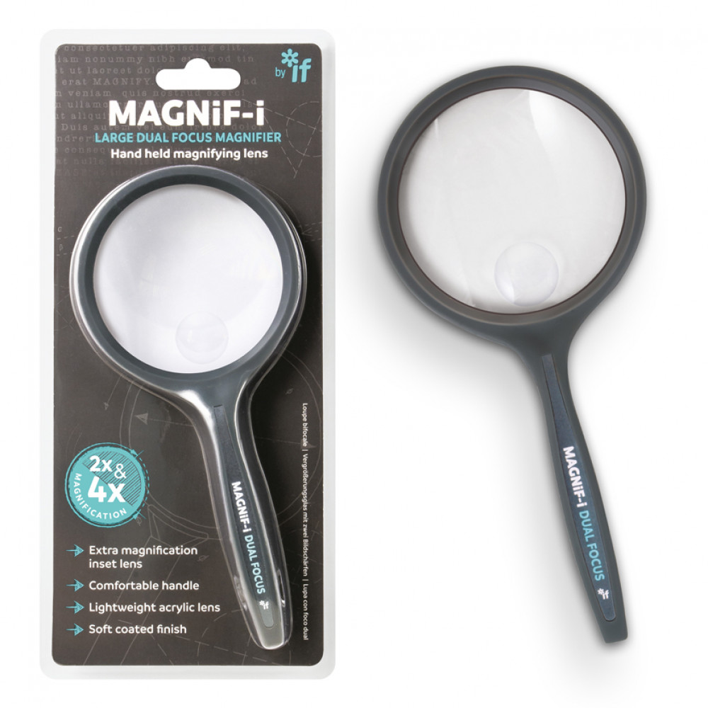 MAGNiF-i Large Dual Focus Magnifier, Hand Held Magnifier