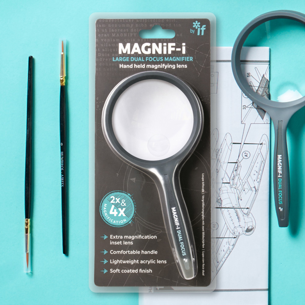 MAGNiF-i Large Dual Focus Magnifier, Hand Held Magnifier