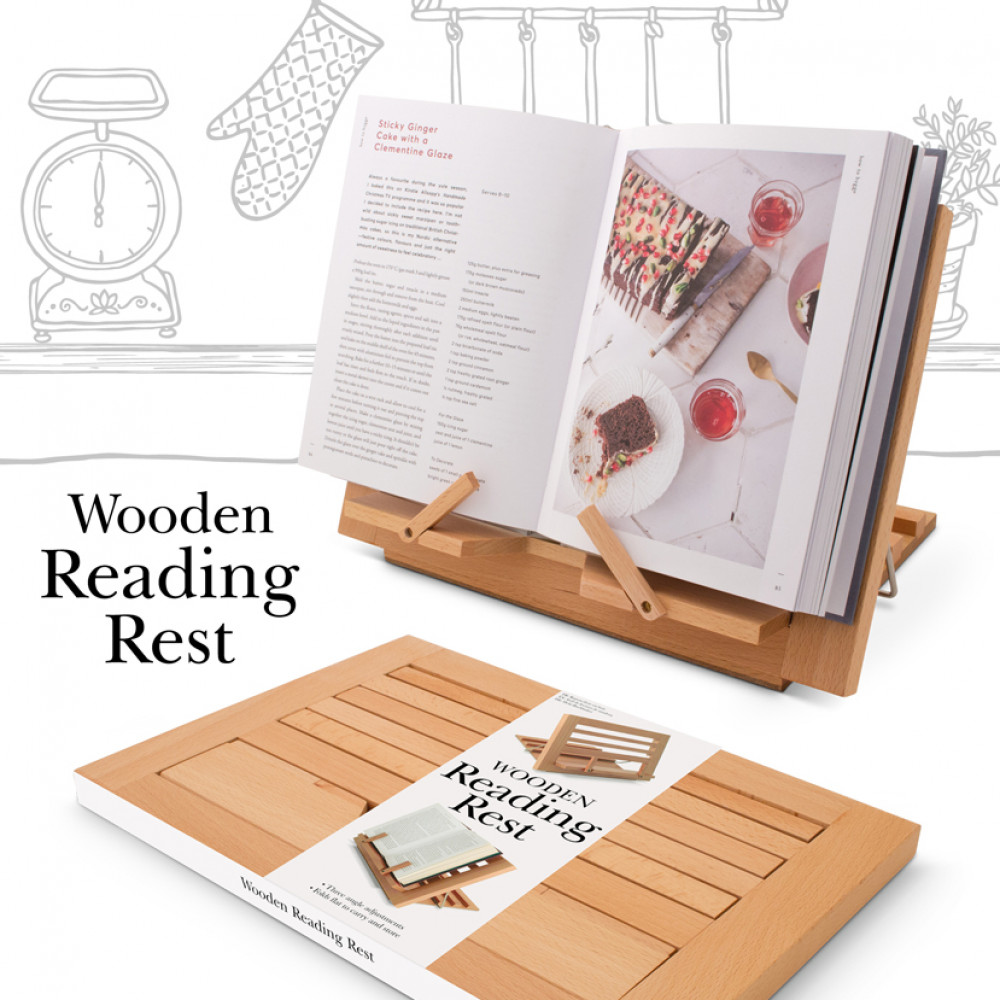 Wooden Reading Rest Large Book and Tablet Stand IF