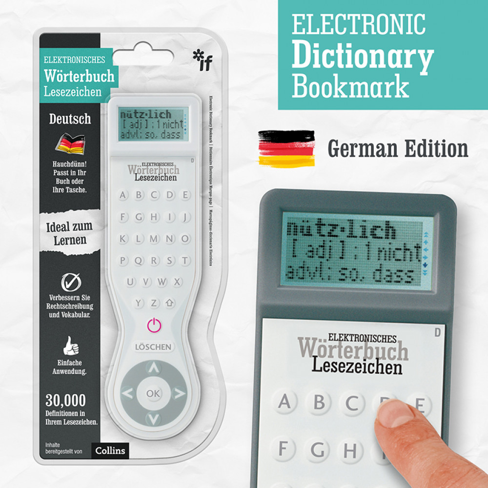 Electronic Dictionary Bookmark single language German IF